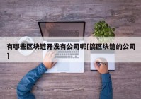 有哪些区块链开发有公司呢[搞区块链的公司]